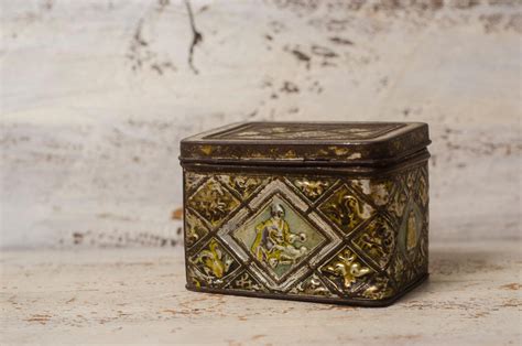 card box metal old|Vintage Card Box Metal .